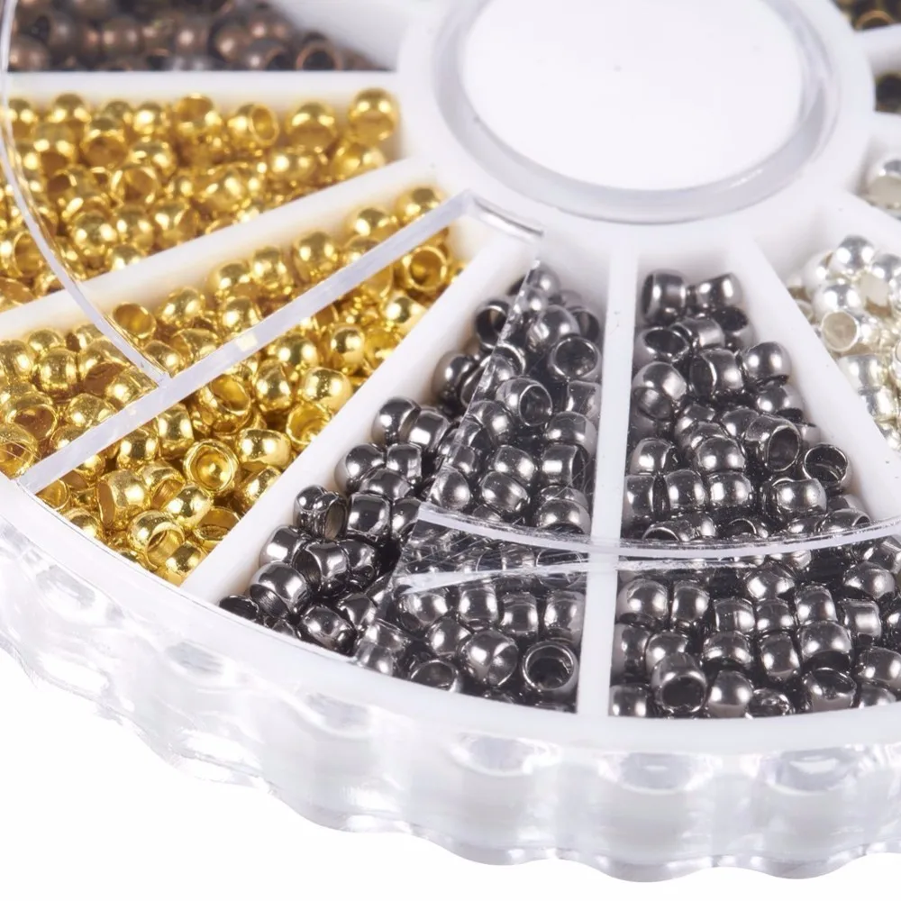 3000 шт. обжимные концевые бусины для браслета 6 цветов | Украшения и аксессуары
