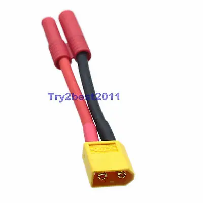 

RC XT60 Male To 4MM HXT Charger / Adapter Lead Car Boat Lipo Battery Plane