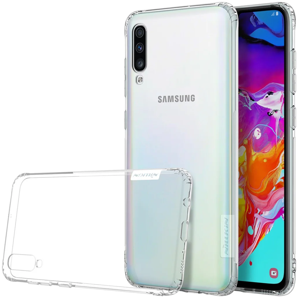 Для samsung Galaxy A70 чехол Nillkin Nature прозрачный мягкий кремний ТПУ Защитная крышка для samsung Galaxy A70 задняя крышка - Цвет: Clear