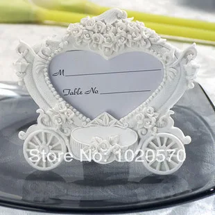 Elegant Wedding Return Gifts Souvenirs of White Pumpkin Carriage Photo Frame Place card holder 100pcs/lot Free Shipping | Дом и сад