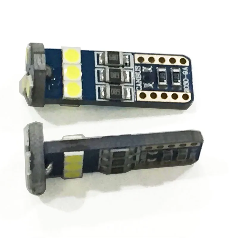 6x автомобильный T10 Canbus W5W SMD 3030 9 светодиодный клиновидный габаритный фонарь
