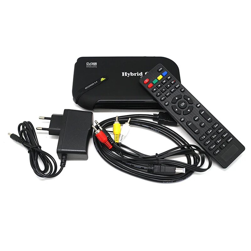 Android tv BOX с DVBT2 Amlogic S905X четырехъядерный ТВ-приемник два в одном Встроенный несколько приложений поддержка 4K дисплей ТВ-приставка