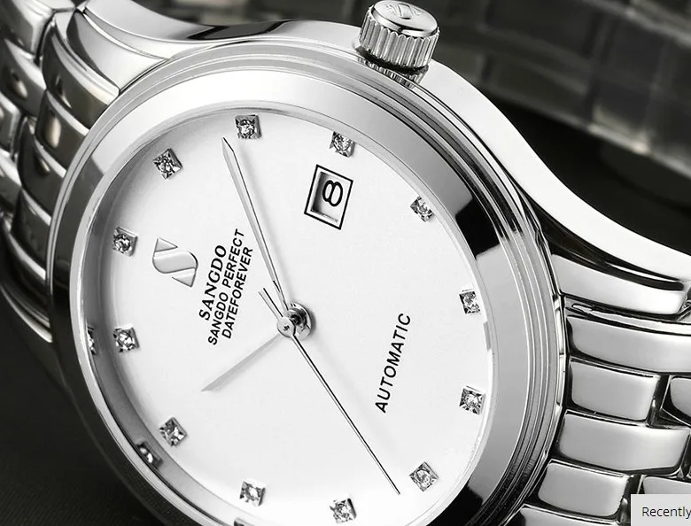 40 мм SANGDO мужские часы сапфировые зеркальные автоматические само ветер движение