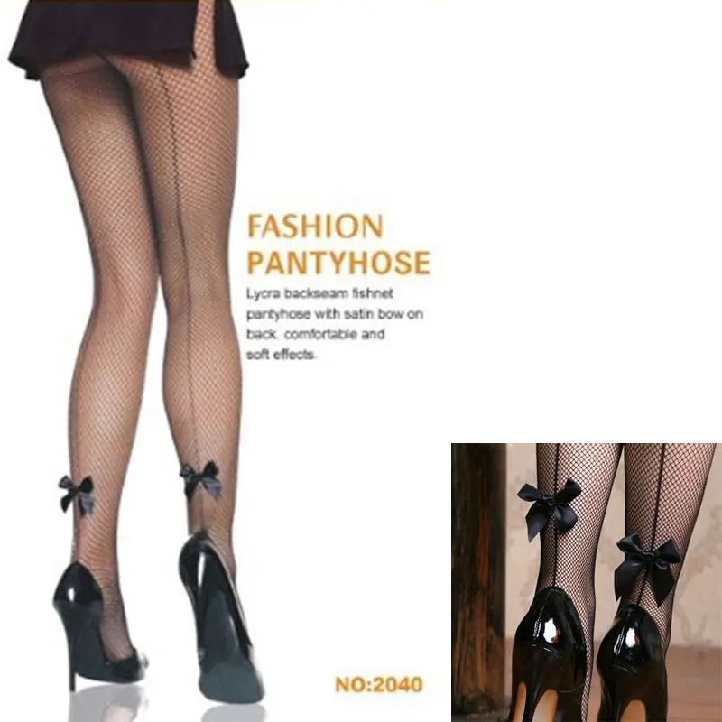 Женские черные сексуальные сетчатые дышащие эластичные высокие верхние чулки