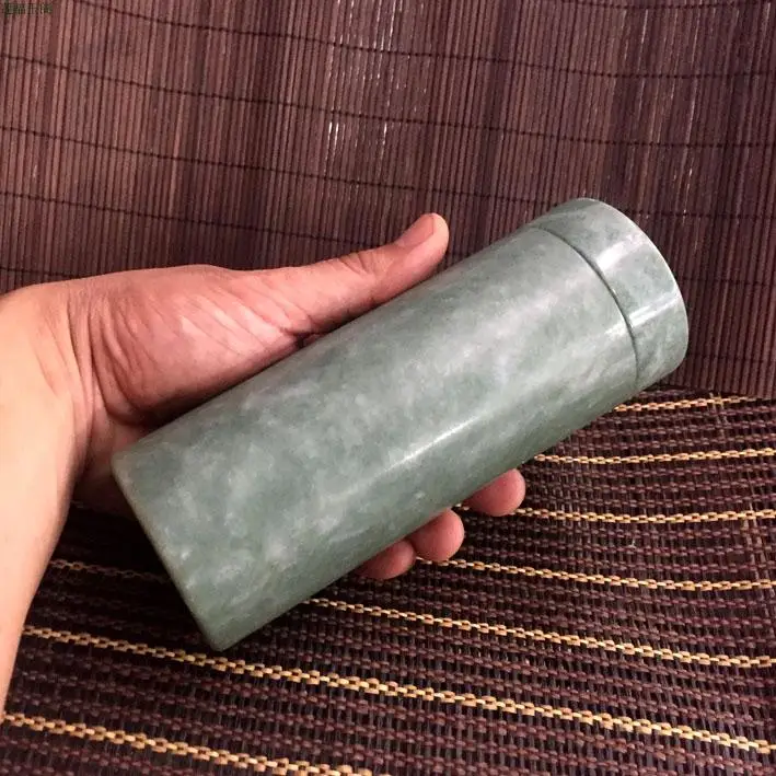 

Natural Lushan Mountain jade tea cup (with cover)
