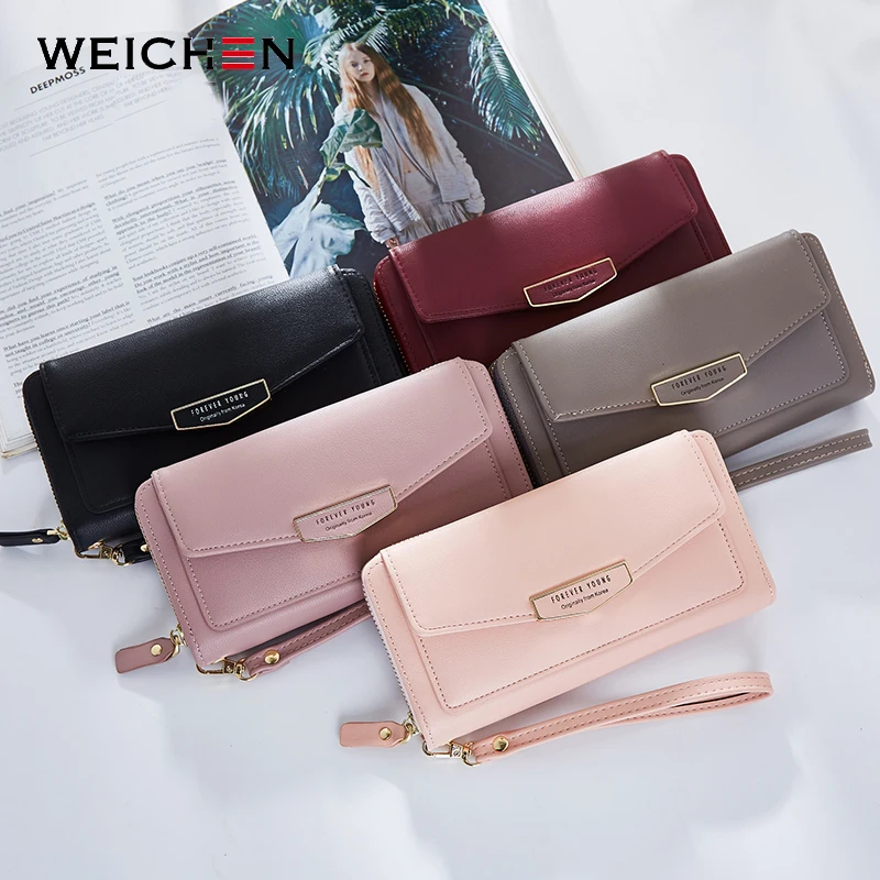 Wristband Women Wallets Leather Ladies Purse Large Capacity Brand Female Wallet Clutch Women Phone Wallet Card Holder images - 6