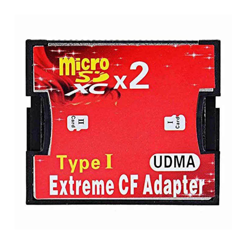 Красный двойной слот Micro SD SDHC SDXC TF для CF адаптер MicroSD экстремальной компактной