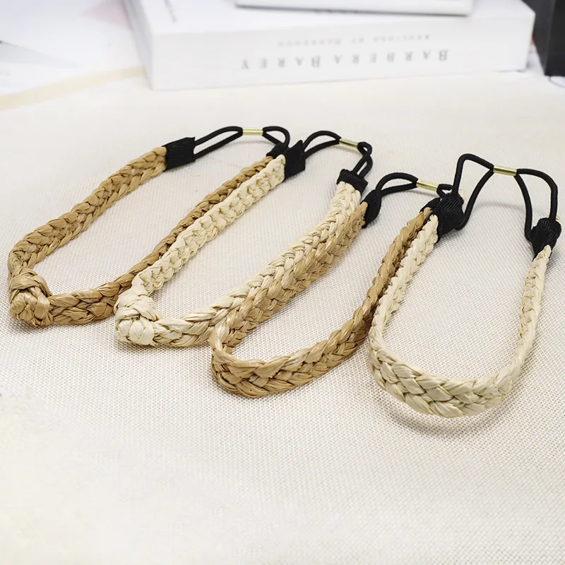 Плетеные повязки для волос ручной работы женские аксессуары в Корейском стиле