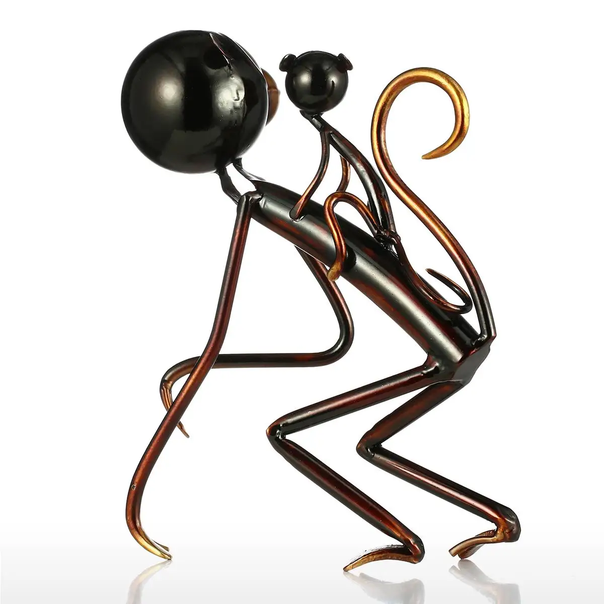 Tooarts обезьяна с детской металлической скульптурой железная скульптура