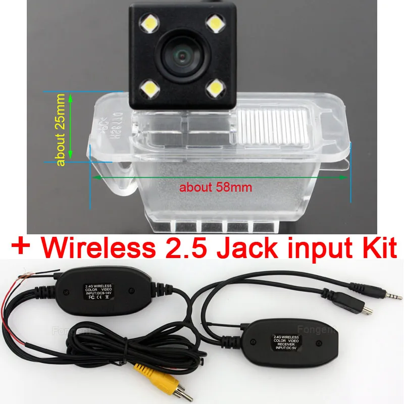 wireless Jack input Для Ford Fiesta Focus 2 хэтчбек S-MAX Mondeo Kuga Escape транспортное средство заднего вида резервная парковка Беспроводная AV камера монитор - Название цвета: wireless Jack input