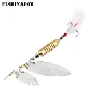 FISHINAPOT 1 шт. 7 г10 г металлическая вращающаяся блесна жесткая приманка с крючками рыболовные джиг приманки для сома снасти для ловли окуня