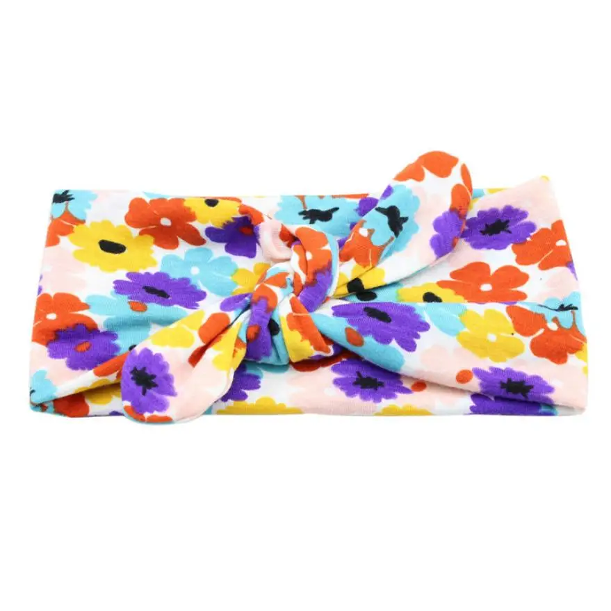 Новинка 1 шт. одежда для малышей унисекс эластичная повязка на голову с цветочным