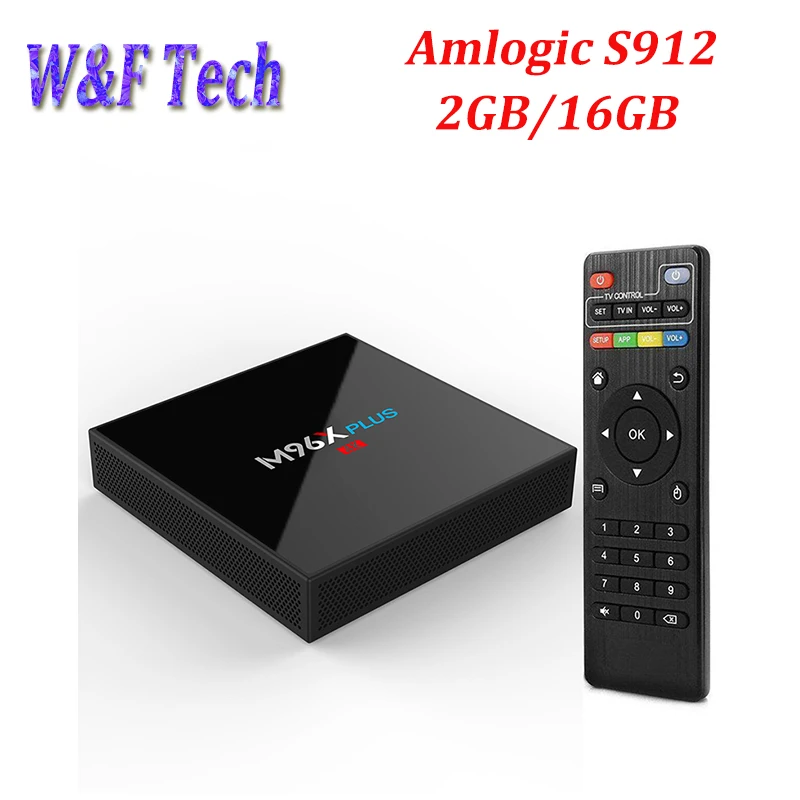 M96X PLUS Smart TV Box 2 Гб 16 Adroid 7 1 S912 Восьмиядерный медиаплеер 4G/5G Wifi 4K 3D ТВ приемник PK T95Z