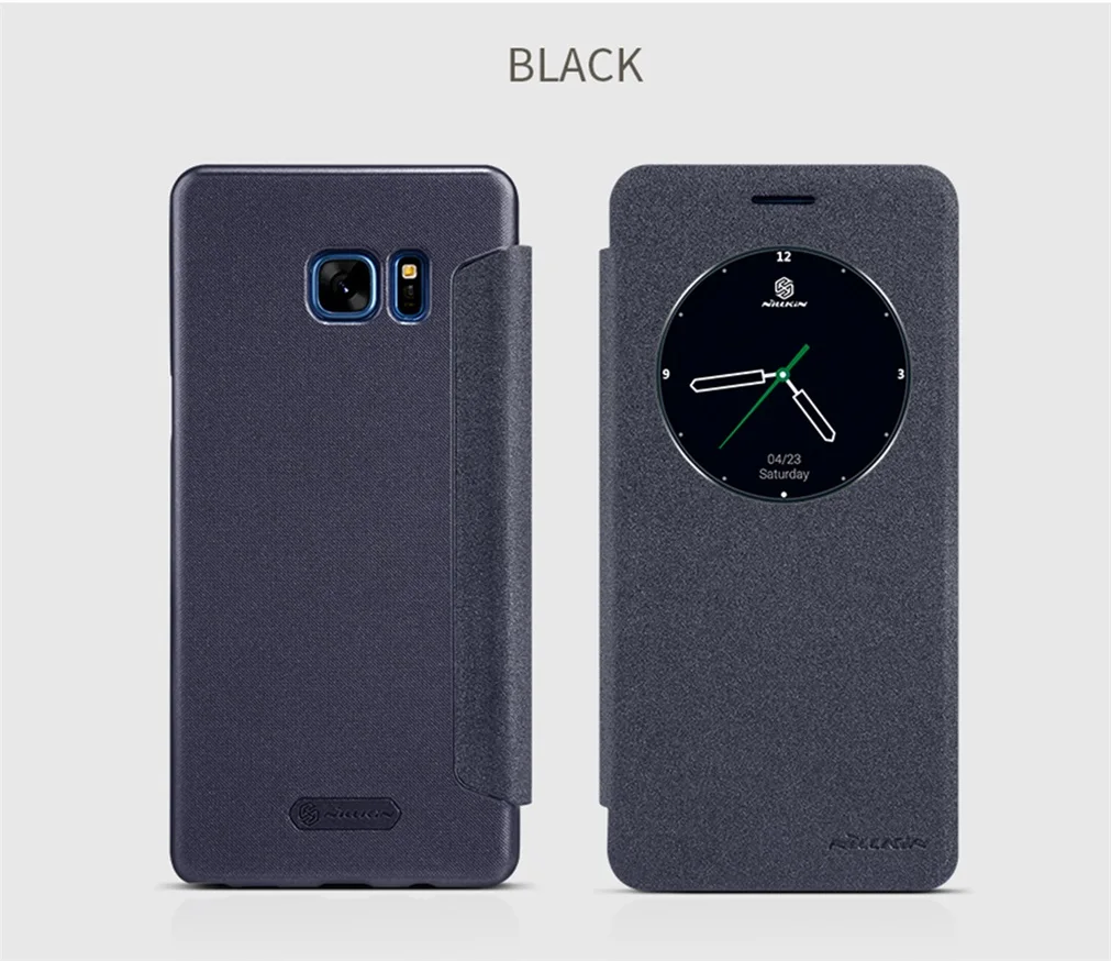 Для samsung Galaxy Note FE(Fan Edition) чехол Nillkin Sparkle супер тонкий PU кожаный флип-чехол для samsung Note FE Smart Wake Up