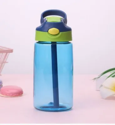 Blue Соломенная детская бутылка для воды, детская бутылка для воды, фильтр для воды, бутылочки, интегрированный фильтр, соломинка, для пешего туризма, для путешествий - Цвет: Blue