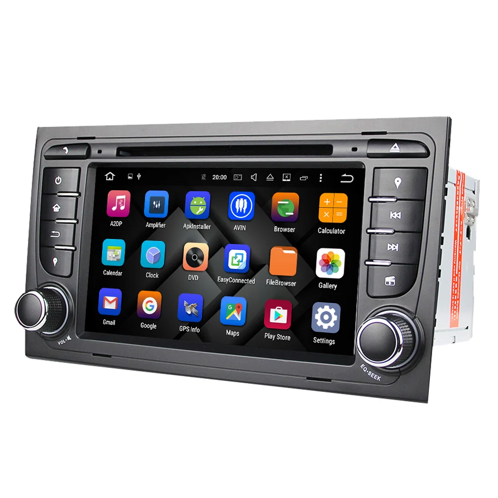 Eunavi 7 &quotOcta core 8 64bit 32 ГБ Android 8.0 dvd-плеер автомобиля 2 DIN для Audi A4/ s4 (2003-2013) с TPMS/OBD2/4 г/dab