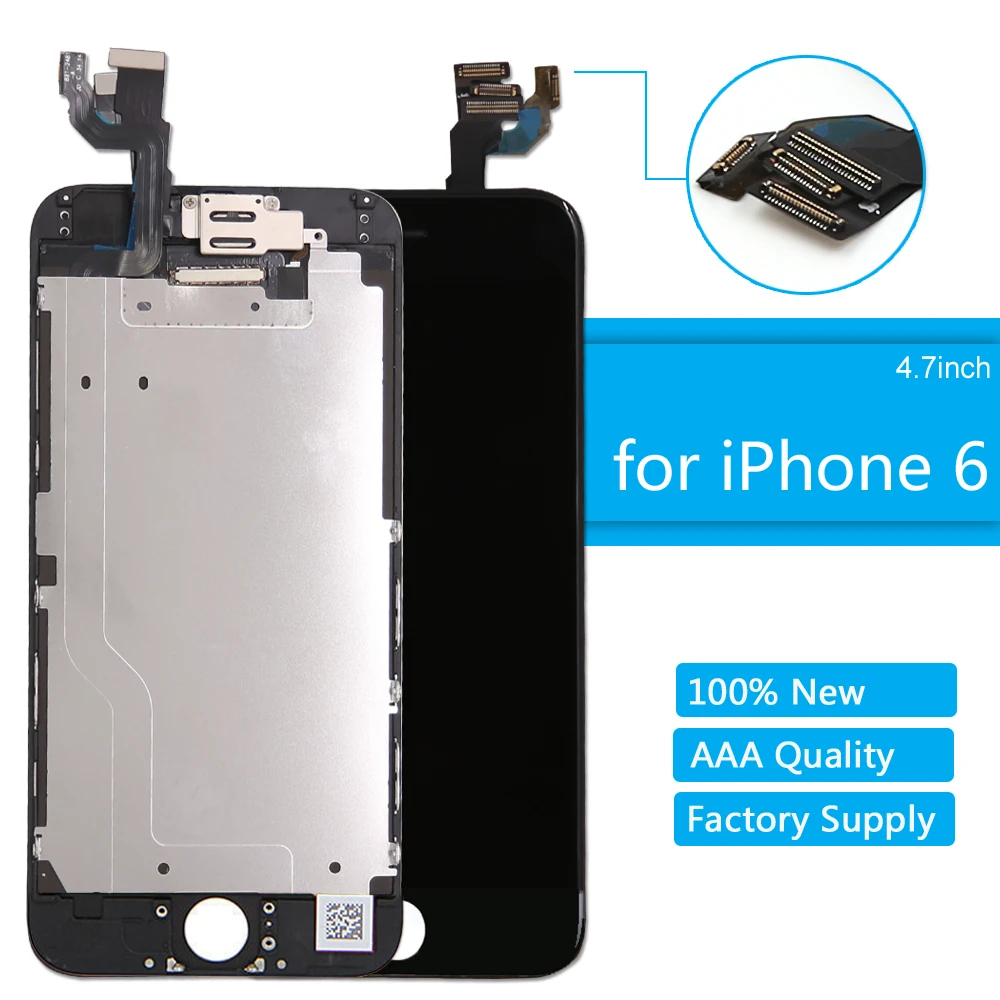 Качество AAA сенсорный экран ЖК дисплей полная сборка для iPhone 6 дигитайзер замена