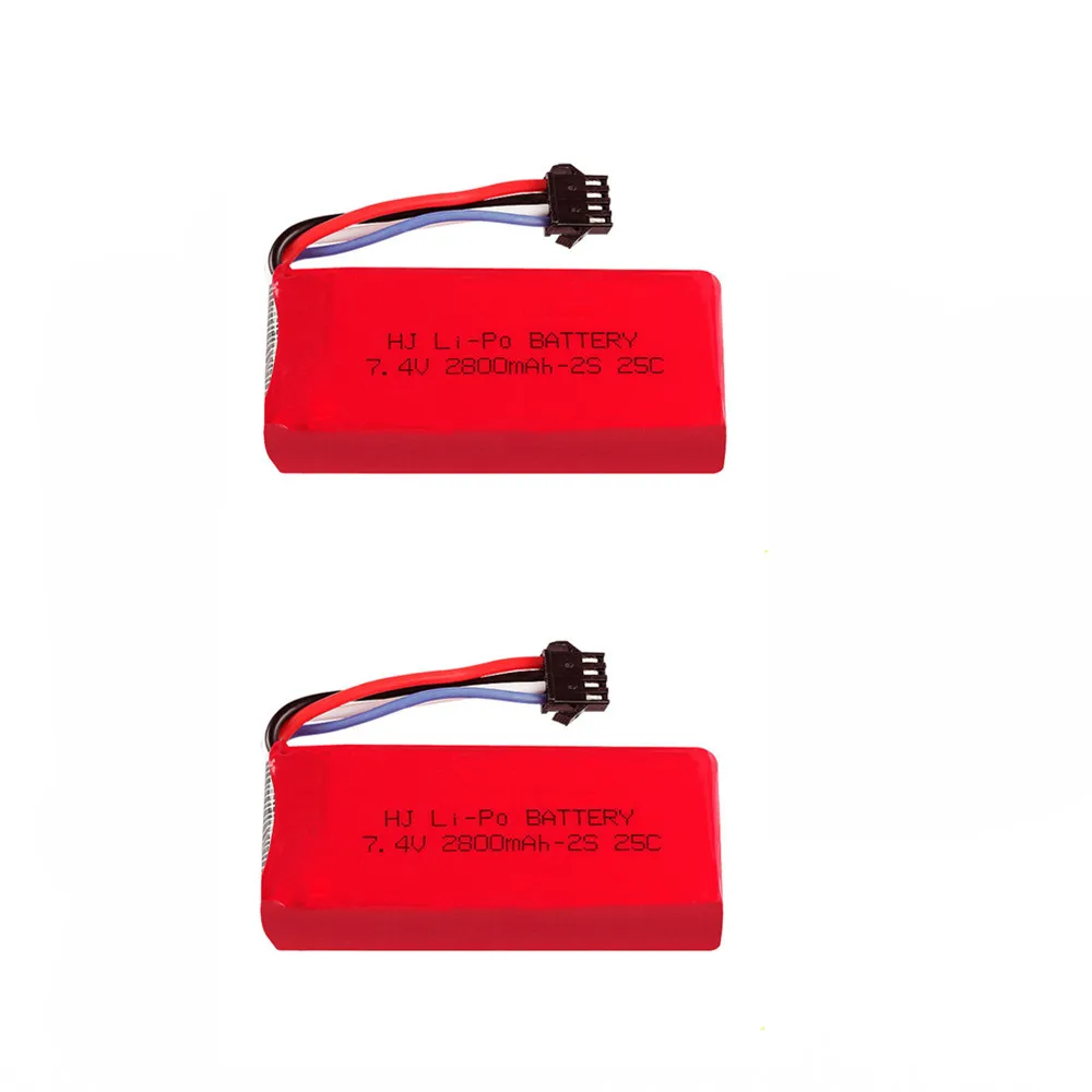1 2 3 шт. 7 4 в 2800 мАч 25C Lipo батарея SM 4P вилка с зарядным устройством для Udi UDI902 UDI002 Huanqi