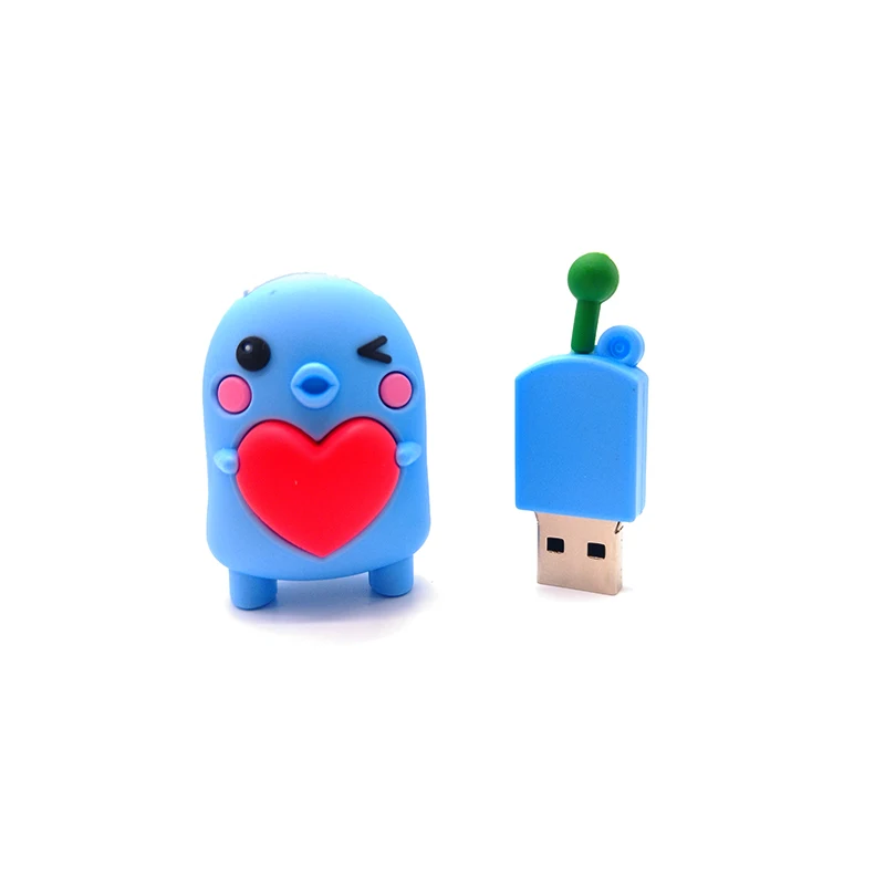 USB флэш-накопитель 4 ГБ 8 16 32 64 Гб Флешка в форме героя мультика Милая птица памяти