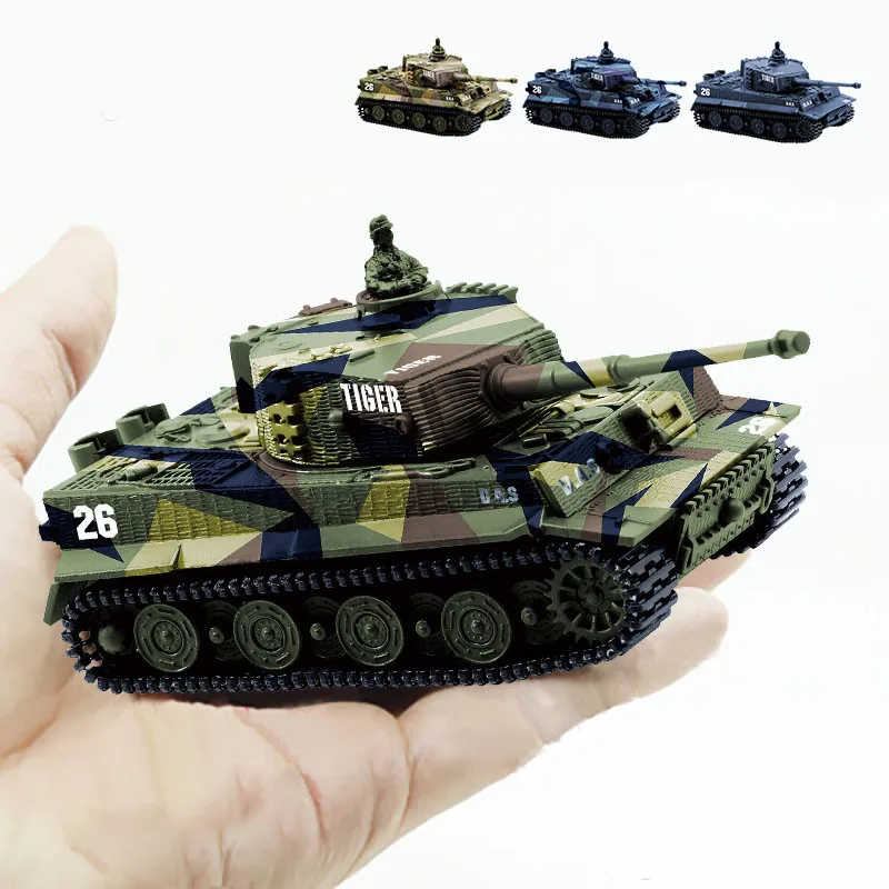 2020 1:72 4 вида цветов Mini Tiger Battle RC Tank Дистанционное радиоуправление Panzer