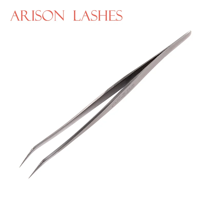 Arison lashes ультра жесткий Изогнутый пинцет дизайн дельфина тонкие точки