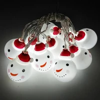 christmas snowman string lights night light led fairy lamp battery powered 1 534 5m christmas new year holiday party decor