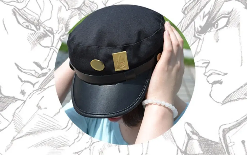 OHCOMICS аниме JoJo невероятное приключение Jotaro Kujo вер./Джозеф вер. Шапка + значок