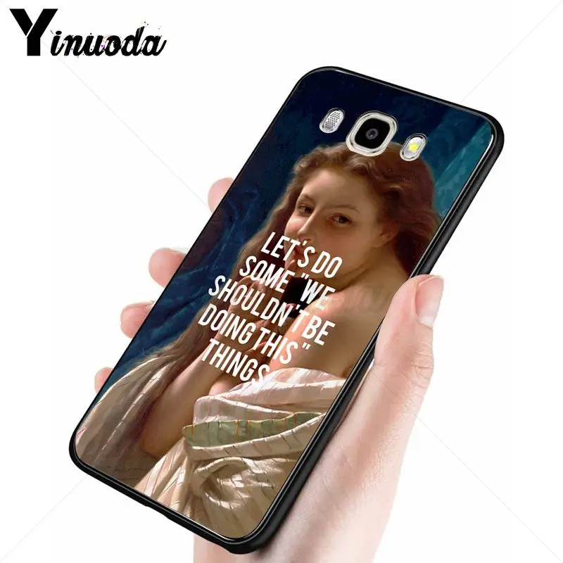 Yinuoda классический арт мемы картина с цитатами чехол для телефона Fundas Samsung Galaxy j6plus j7prime j8 j2prime j4plus 2018