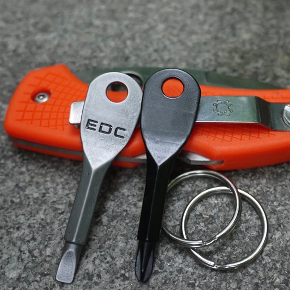 Из 2 предметов Портативный Нержавеющая сталь ключ цепная отвертка шлицевая