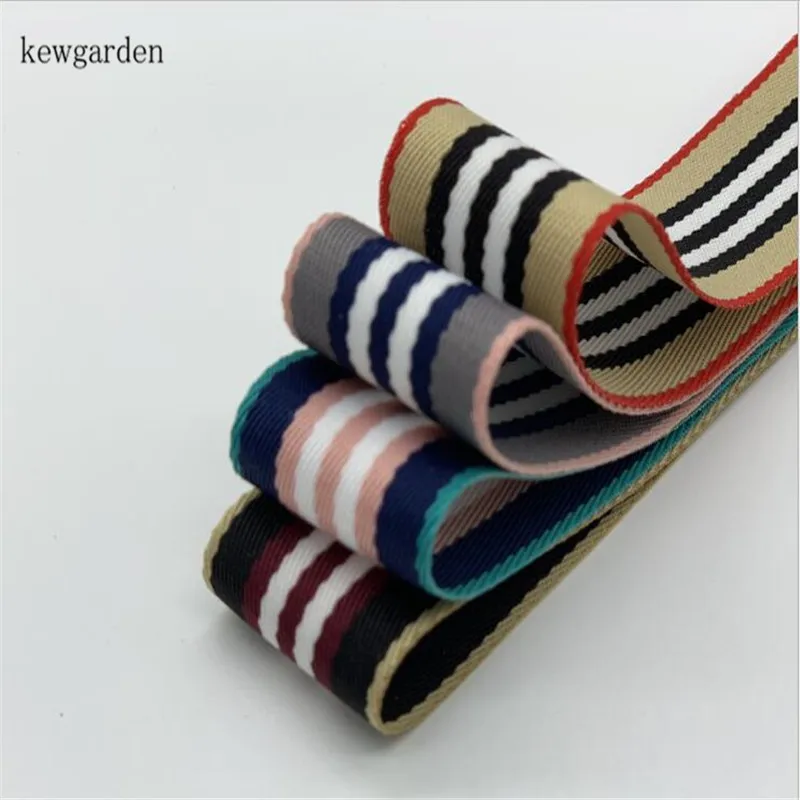Kewgarden оптовая продажа 25 мм 38 1 дюйм 5 полоса стандартной длины DIY лента с бантом