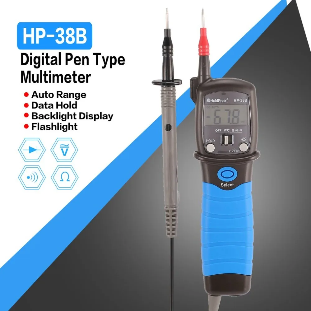 HP-38B Ручной Цифровая ручка Тип мультиметр с автоматическим выбором диапазона 1999