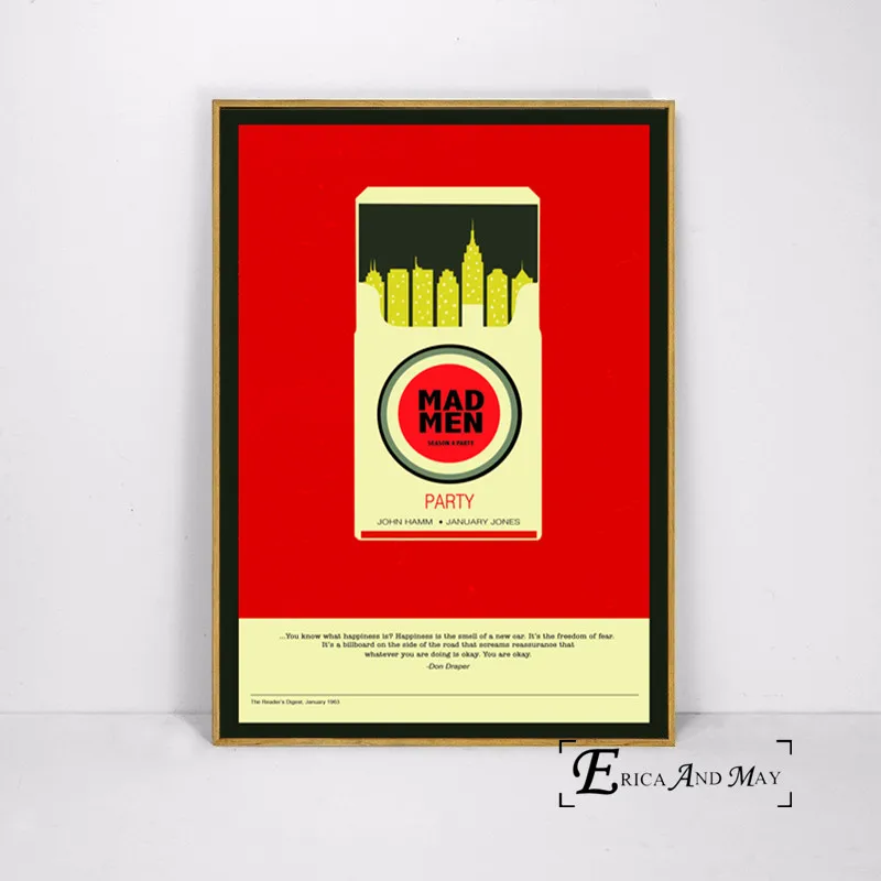 Картина на холсте Mad Men вечерние настенный постер с художественным принтом