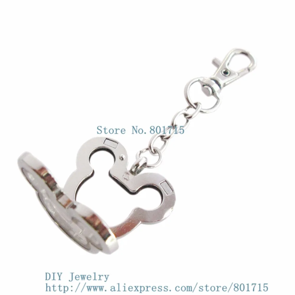 1 Набор плавающий Магнитный брелок в форме мыши из цинкового сплава|floating locket