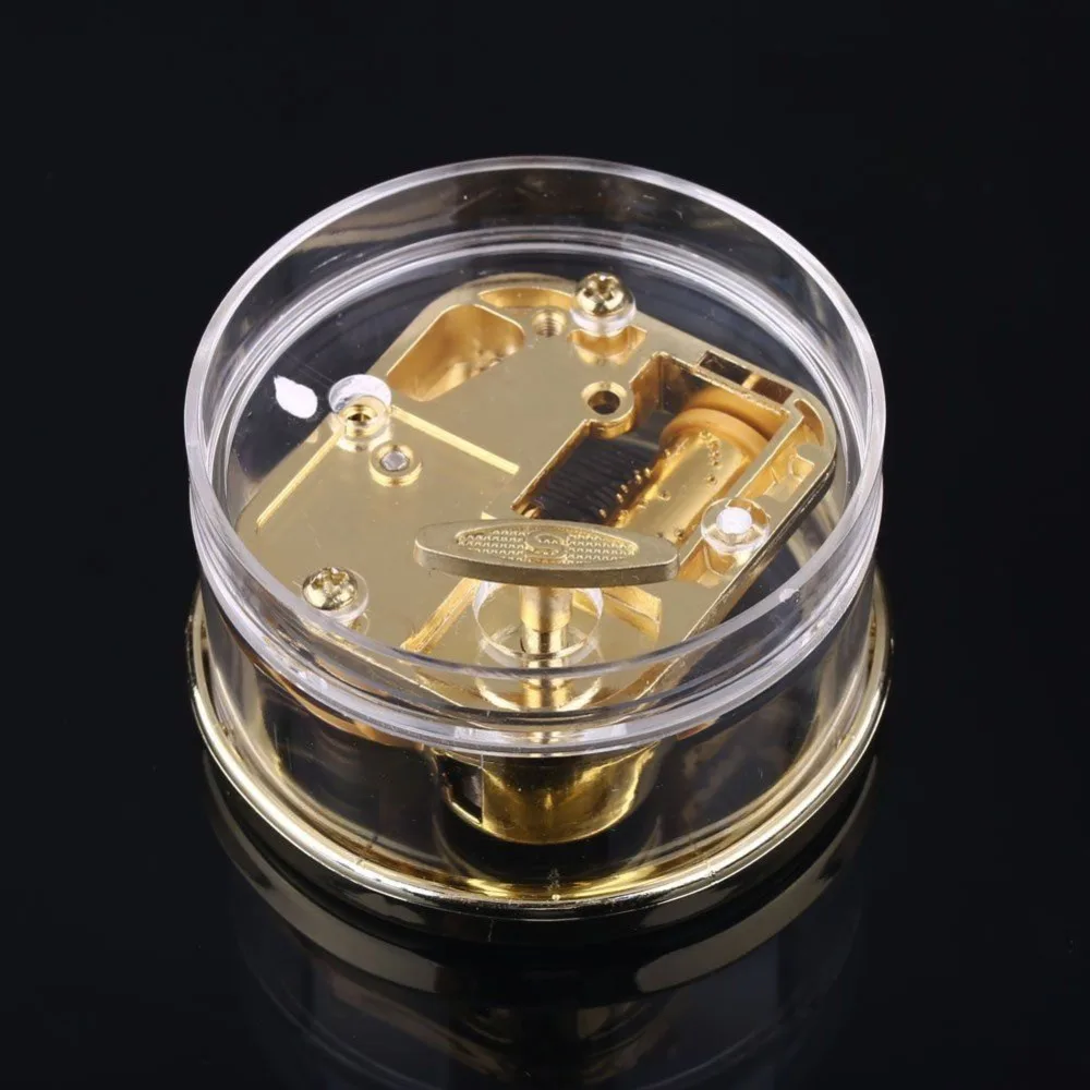 Прозрачная акриловая музыкальная шкатулка в форме сердца великолепный круг