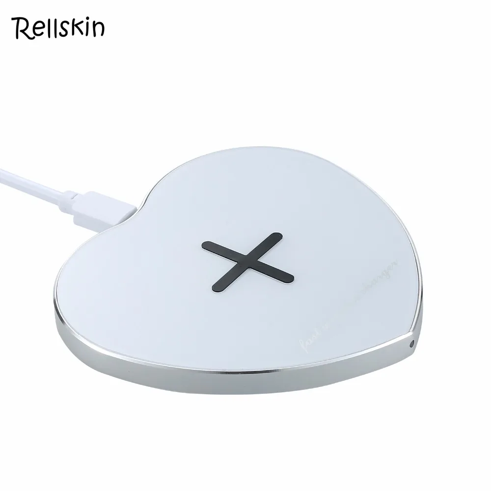 Rellskin 10 Вт Беспроводной Быстрый Зарядное устройство для iPhone X 8 зарядки Samsung Note8 S8 S7