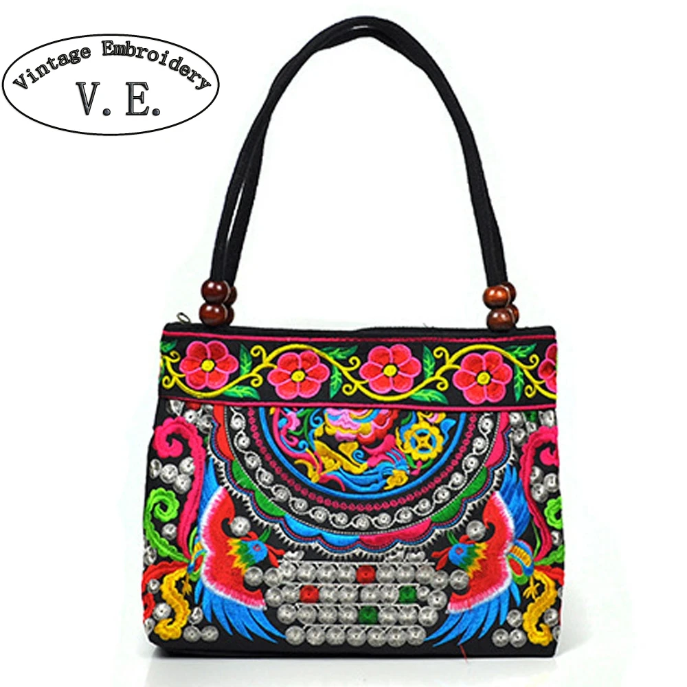 Винтажная женская сумка с вышивкой национальная Этническая Холщовая Сумка