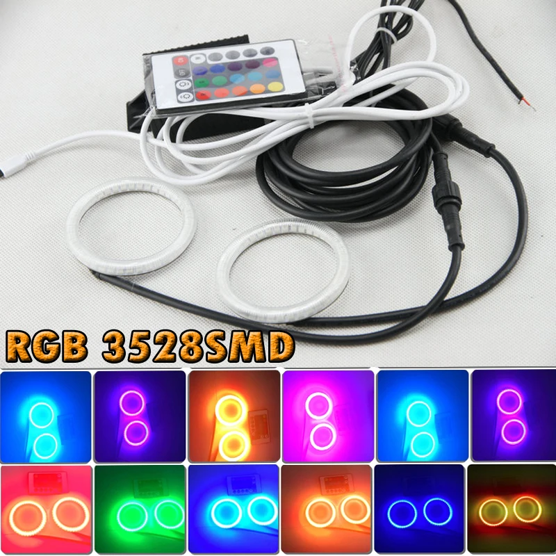 Водонепроницаемый RGB многоцветный 3528 SMD вспышка светодиодный ангельские глазки
