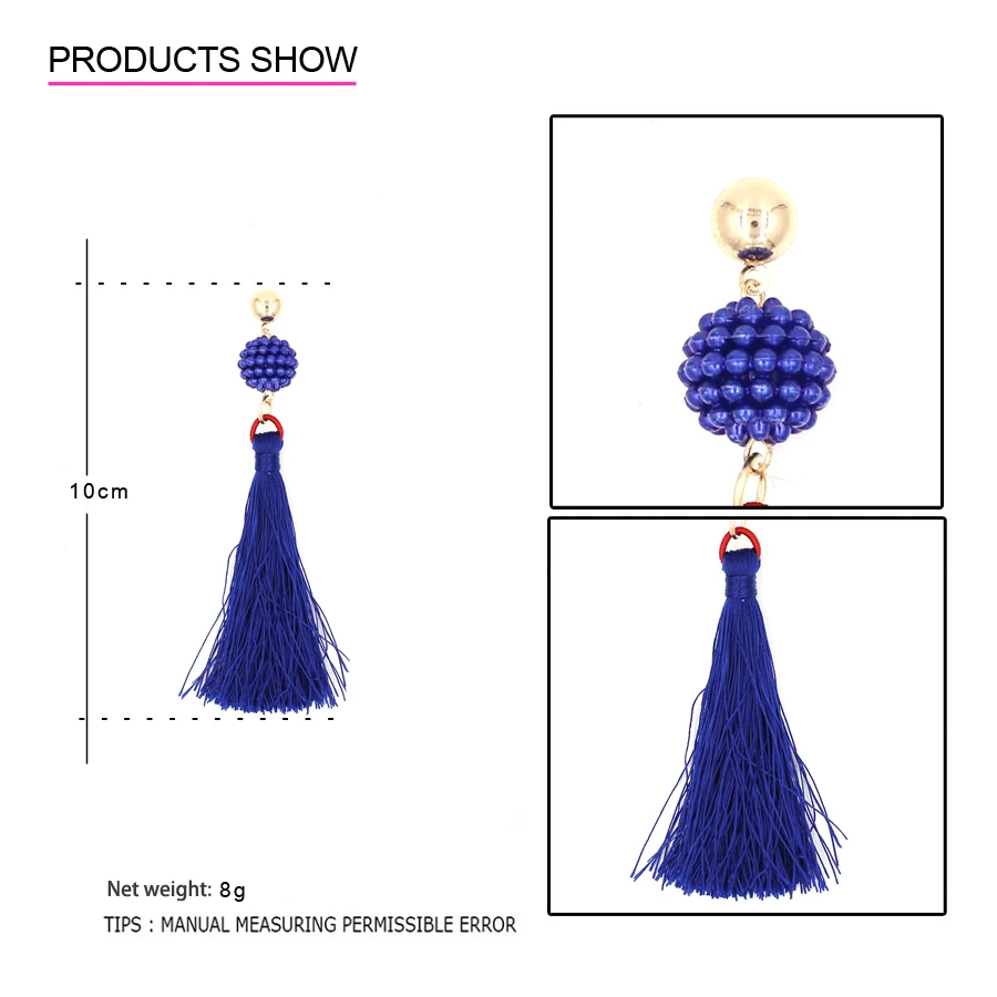 Женские серьги с длинной бахромой Vodeshanliwen винтажные серьги-подвески кисточками