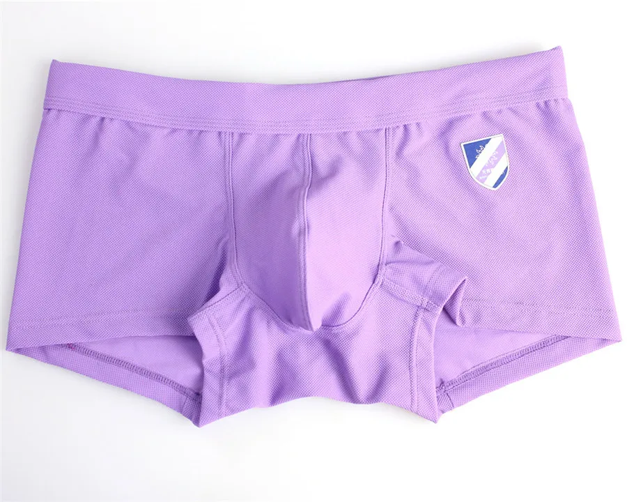 Light purple BRAVE PERSON Брендовое нижнее белье мужские боксеры новые мужские боксеры шорты короткие трусы шорты u-образные трусы - Цвет: Light purple