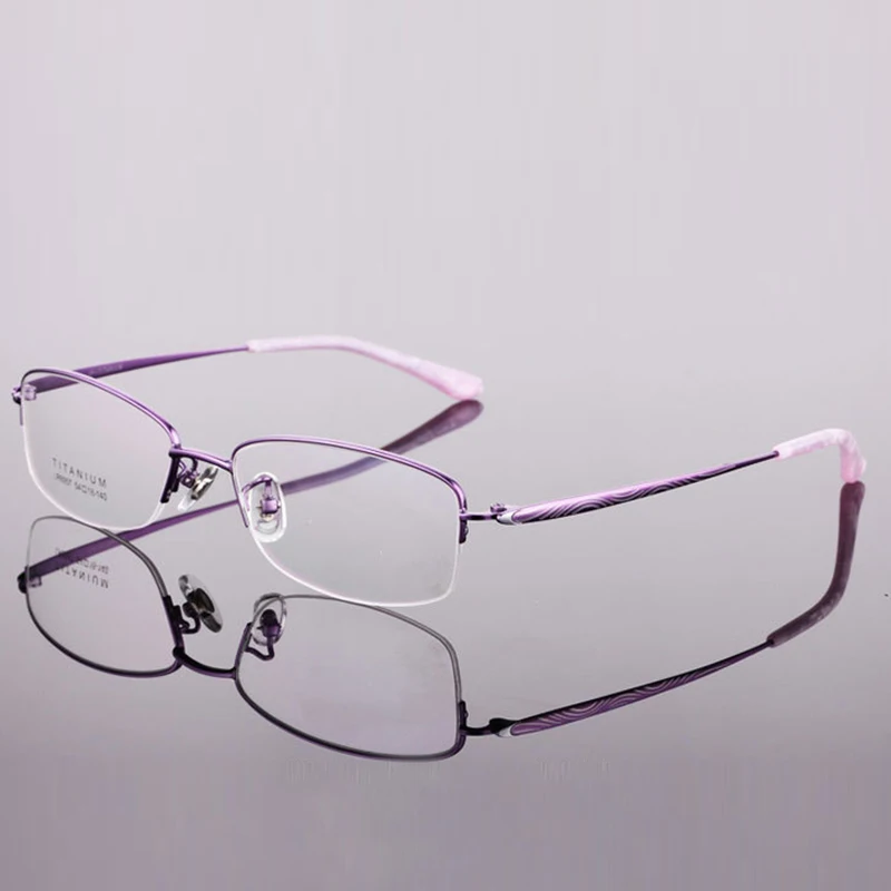 YQ289 C3 Purple Оправа для очков из чистого титана, женские очки для близорукости, компьютерные оптические прозрачные линзы, оправа для женских очков YQ289 - Цвет оправы: YQ289 C3 Purple