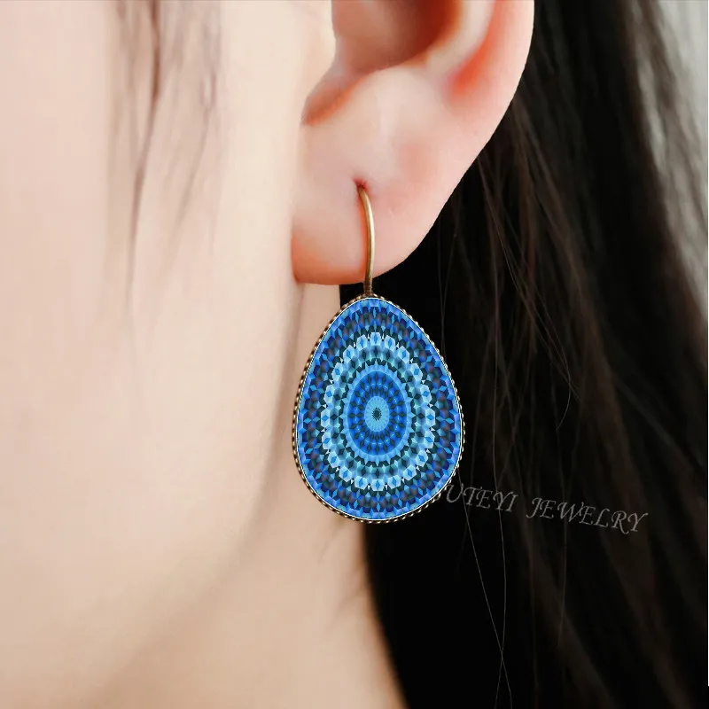 SUTEYI модные серьги мандалы для женщин художественное изображение буддийская