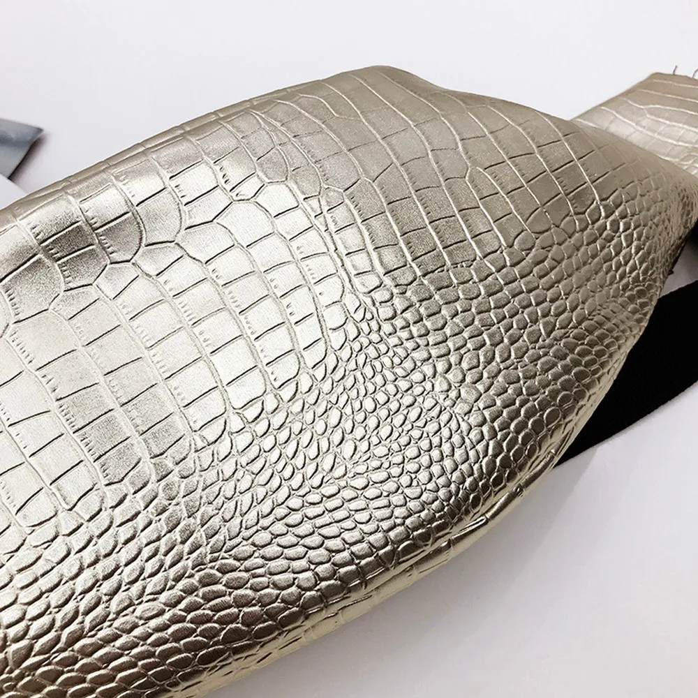 Поясная Сумка женская Мода крокодиловый узор кожаная сумка на ремне нагрудная