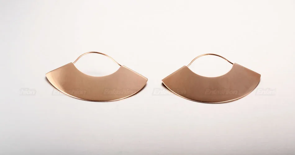 Enfashion, Винтажные висячие серьги Camber Fan, матовые серьги золотистого цвета, висячие серьги для женщин, длинные серьги, ювелирное изделие Brinco E5424
