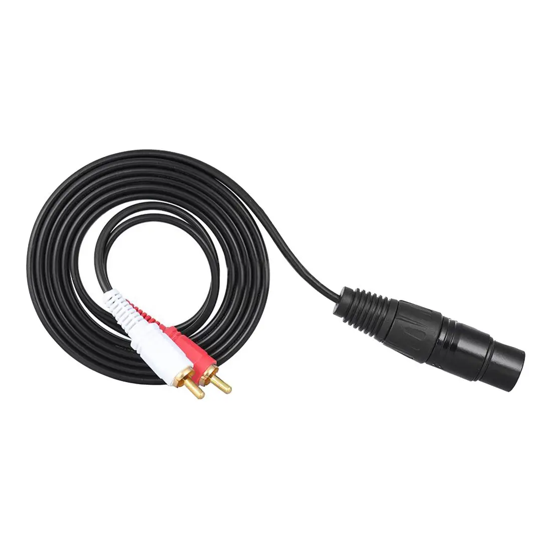 1.5 м стерео аудио сплиттер патч y образный кабель Шнур XLR female 2 RCA штекер V6C6|2 rca male|2
