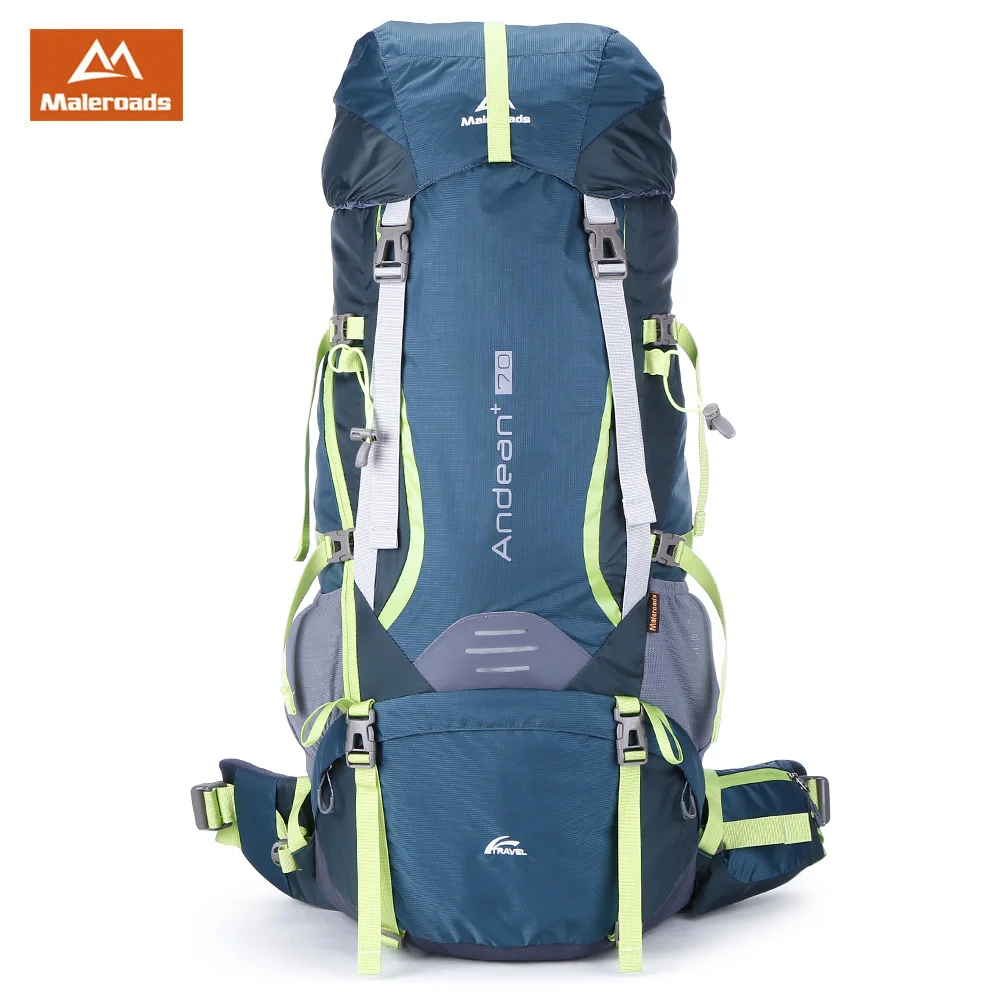 Pine Green Maleroads 70L уличный спортивный рюкзак, походная Сумка для кемпинга, водостойкий нейлоновый велосипедный рюкзак с дождевиком, 2 цвета - Цвет: Pine Green