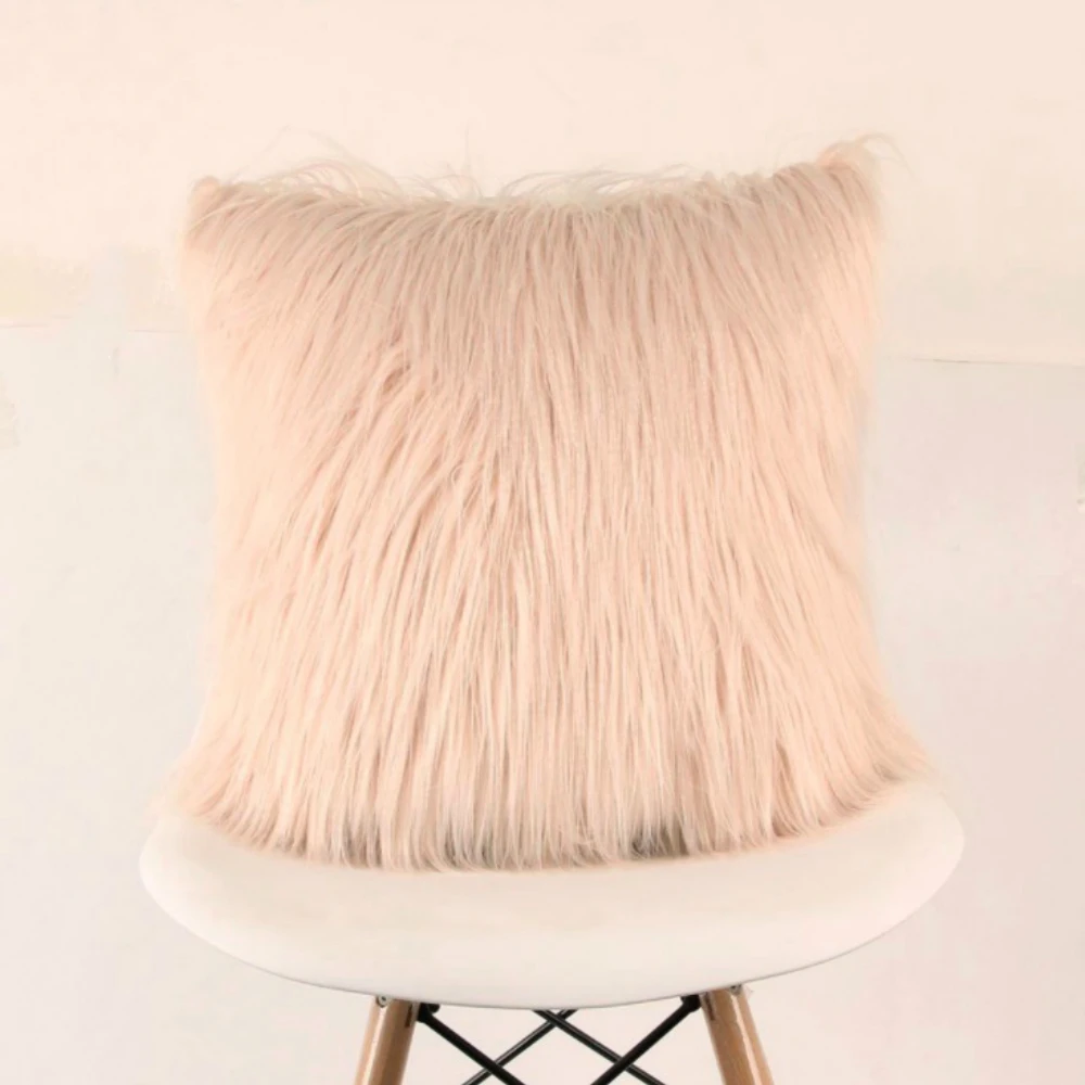 Супер мягкий плюшевый чехол для подушки из искусственного меха 45X45 см дивана