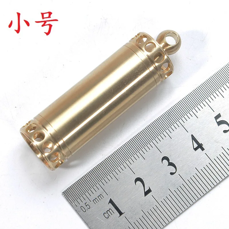 Brass EDC Key Chain Storage Outdoor Portable Keychain Survival tool self defense Waterproof Seal Small Pill Bottle travel kit | Спорт и