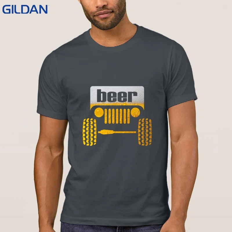 Jeep Beer T Shirt Printed Cool T-Shirt Summer Great Camisas Hombre Men's Tshirt Famous | Мужская одежда