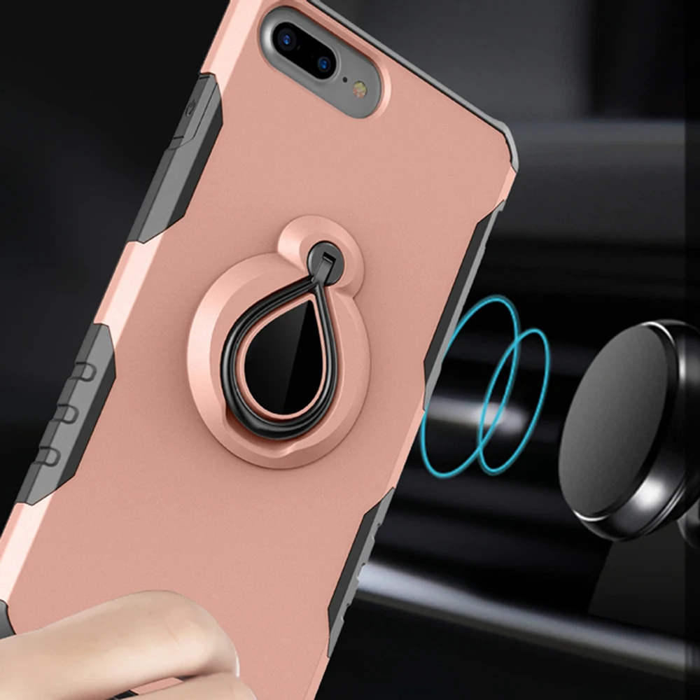 Противоударный чехол для телефона iPhone X XS Max XR палец кольцо магнитный держатель 7 8