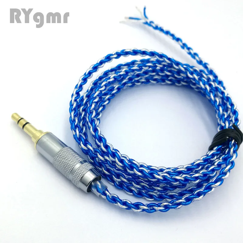 RY c12 1 2 м DIY сменный кабель 3 5 мм посеребренный Модернизированный провод 4 жильный